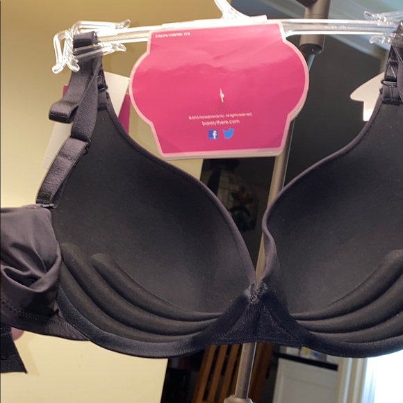 34C NWT Barely There PushUp Hanes Customized Lift Silver detail between cup Bra - Picture 4 of 13